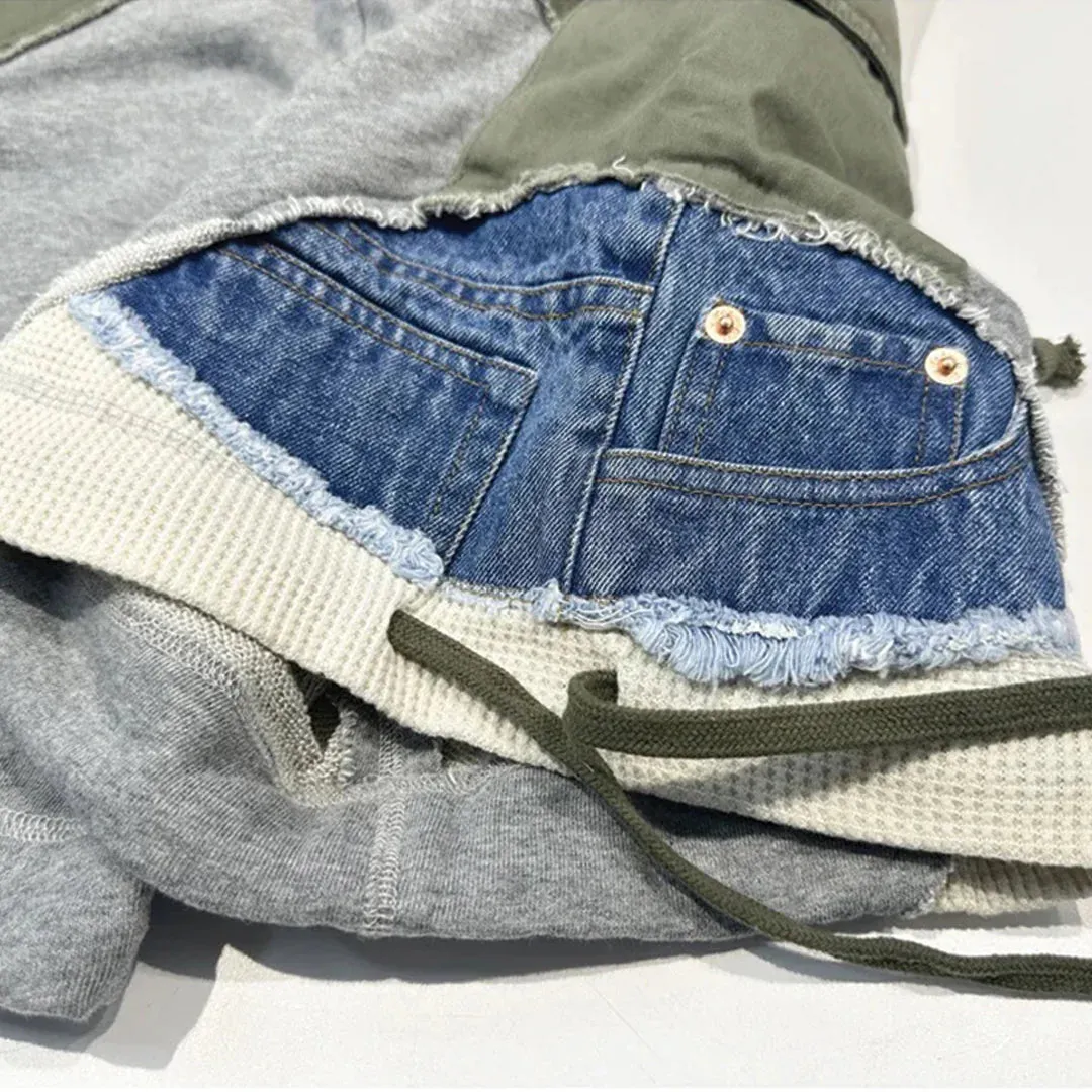 Army Patchwork Cargo Shorts