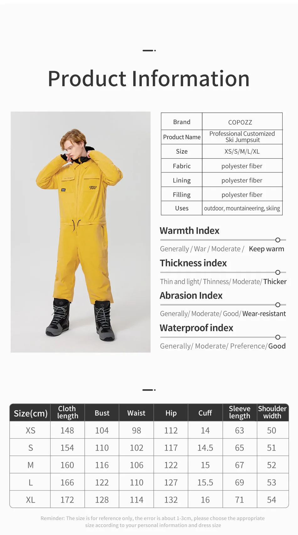 Ashore Ski Shop  Winter Ski Suit Men Women Windproof Waterproof Warm Ski Overalls