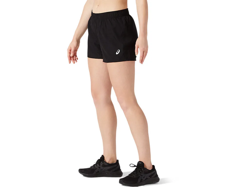 ASICS SILVER 4 INCH SHORT- BLACK
