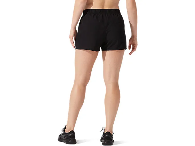 ASICS SILVER 4 INCH SHORT- BLACK