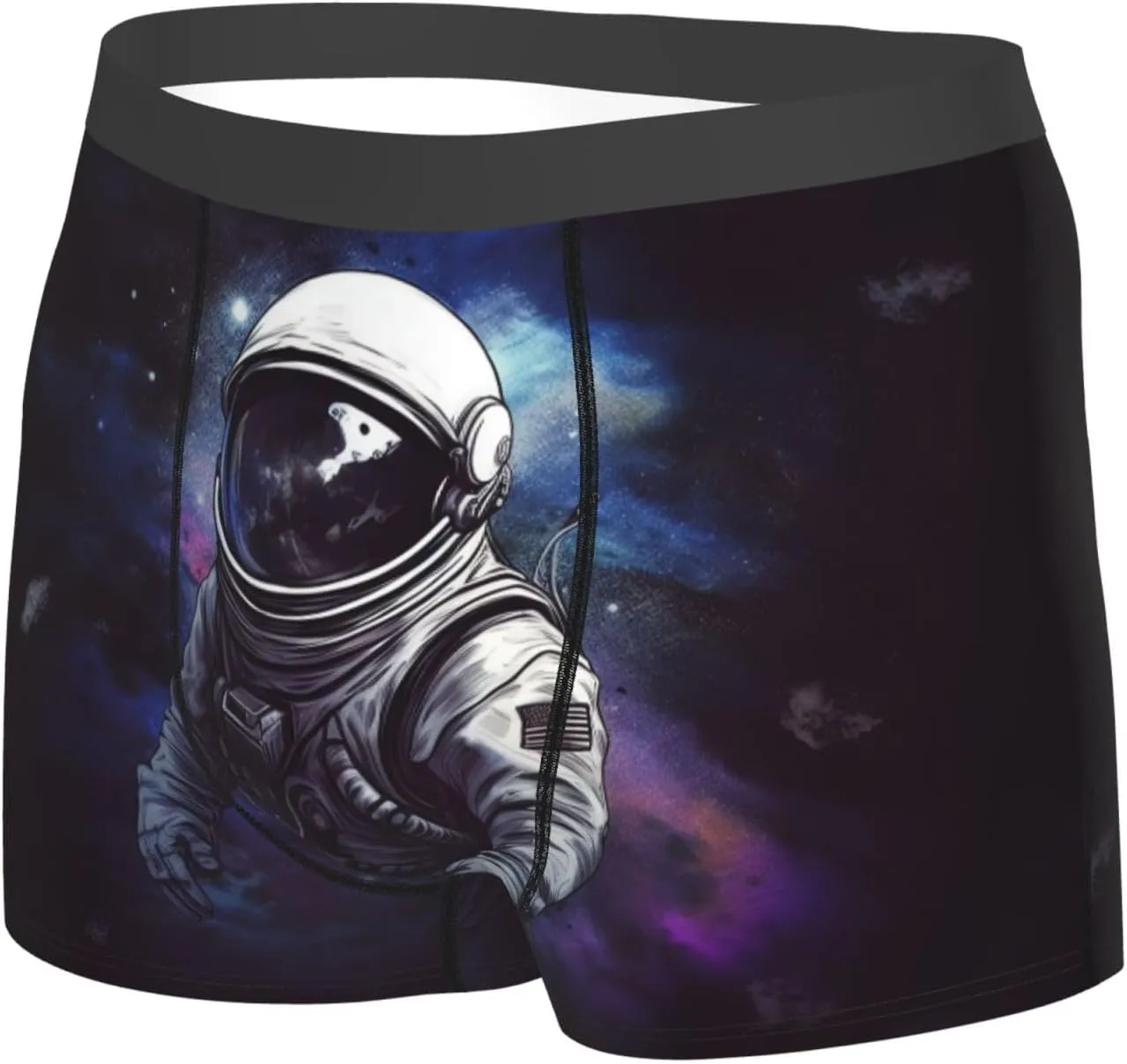 Astronaut Men's Boxer Briefs Soft Breathable Underwear Stretch Moisture-Wicking Trunks Tagless