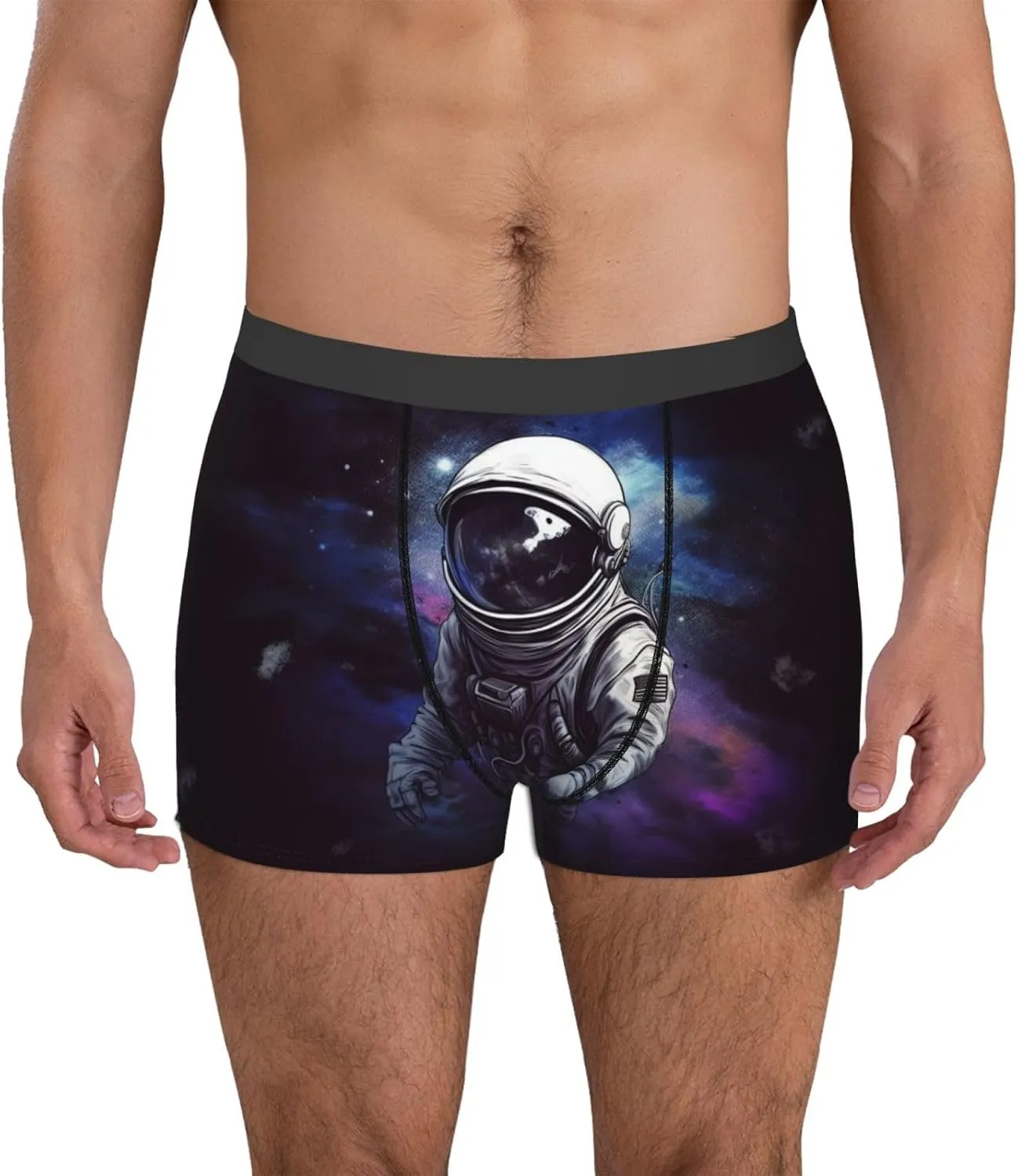 Astronaut Men's Boxer Briefs Soft Breathable Underwear Stretch Moisture-Wicking Trunks Tagless
