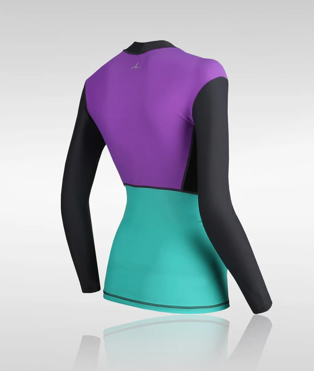 ATHLETE Women's Colorblock Compression Long Sleeve Rashguard Top, Style NS19