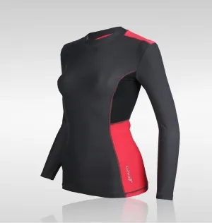 ATHLETE Women's Colorblock Compression Long Sleeve Rashguard Top, Style NS19