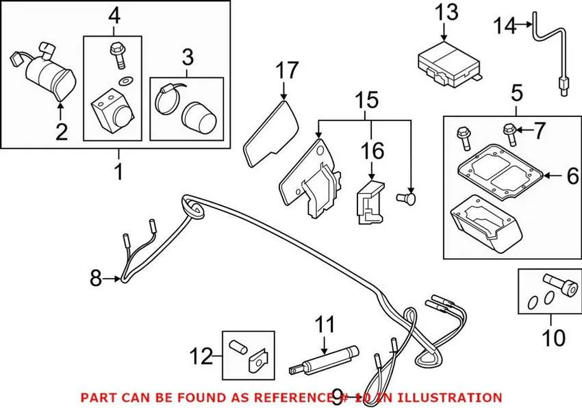 Audi Convertible Top Hydraulic Line Gasket Set 8J7898755A