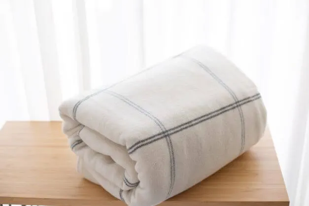 Australian Made Wool Plaid Square Light Blankets by Bambi