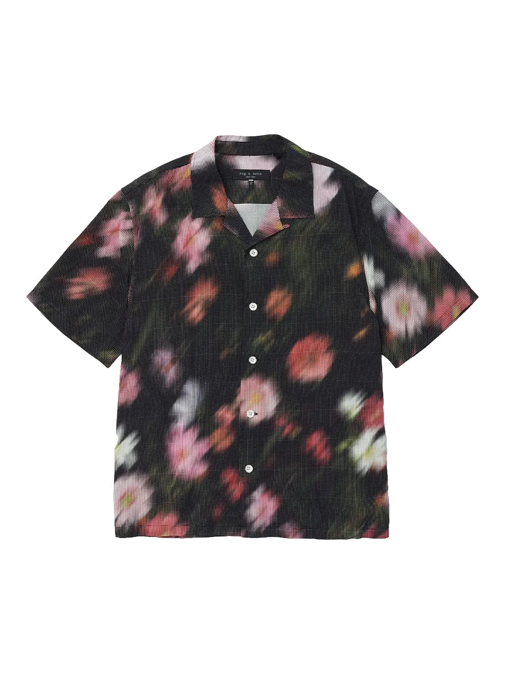 Avery Printed Viscose Shirt (Black Floral)
