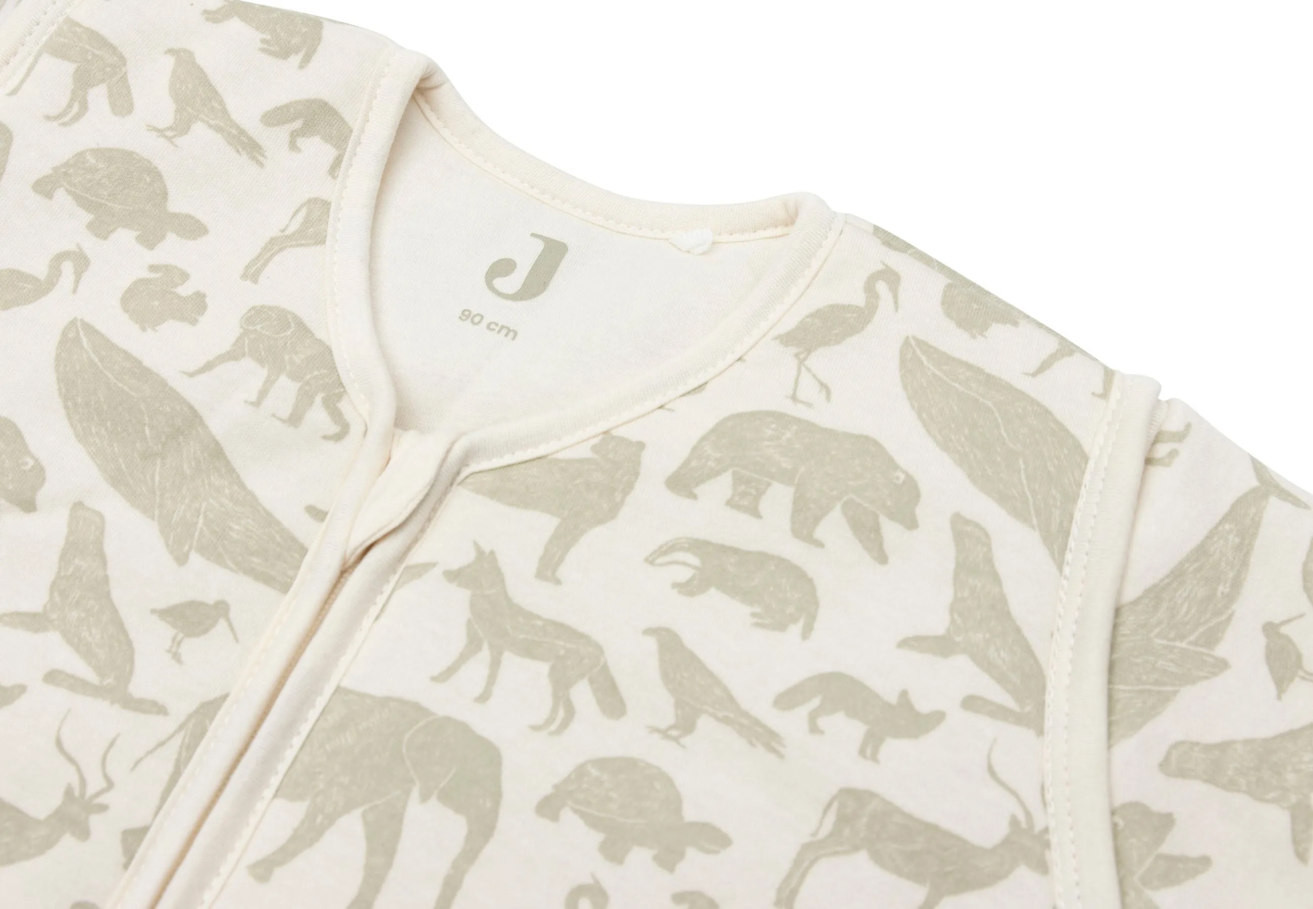 Baby Sleeping Bag with Removable Sleeves 90cm Animals - Olive Green