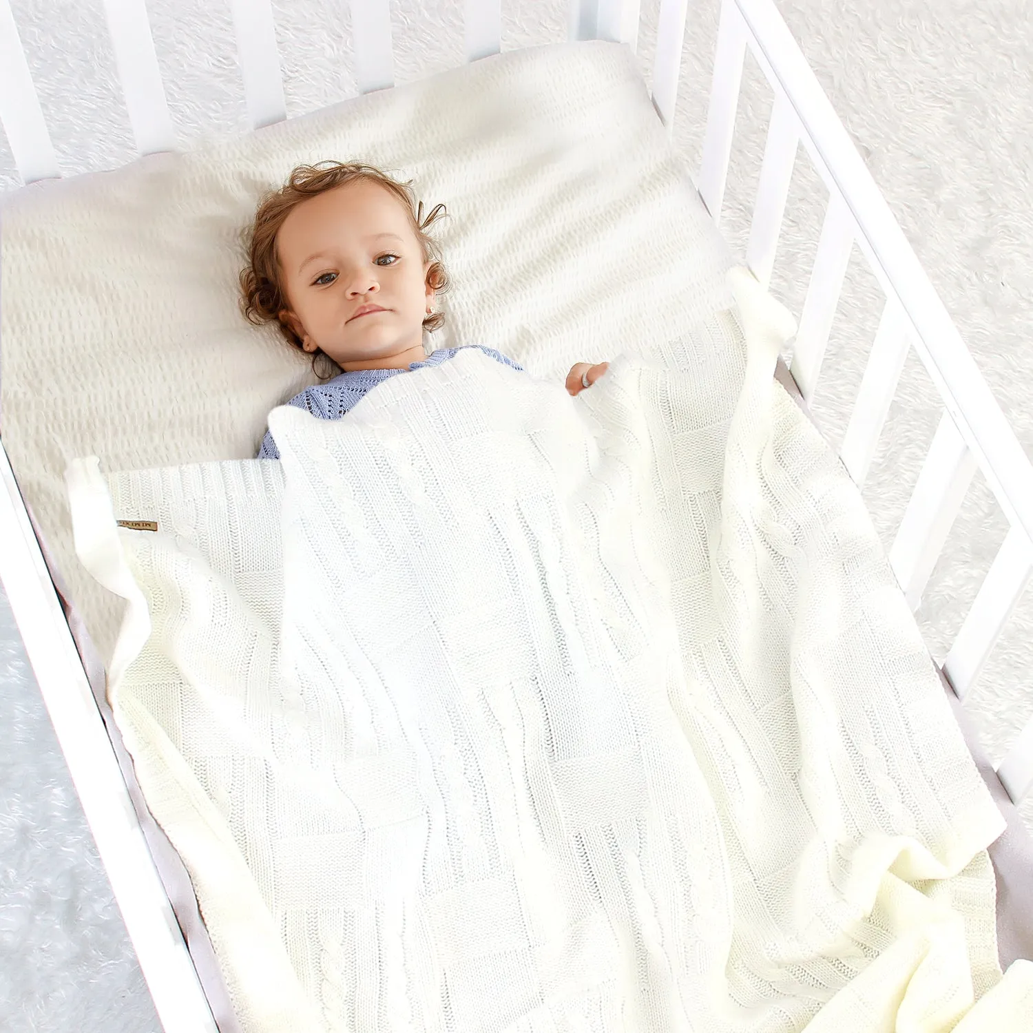 Baby Solid Color Knitted Blanket Baby Windproof Cover Baby Clothes Wholesale