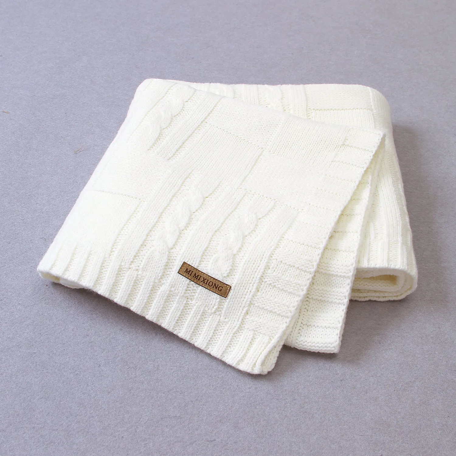 Baby Solid Color Knitted Blanket Baby Windproof Cover Baby Clothes Wholesale