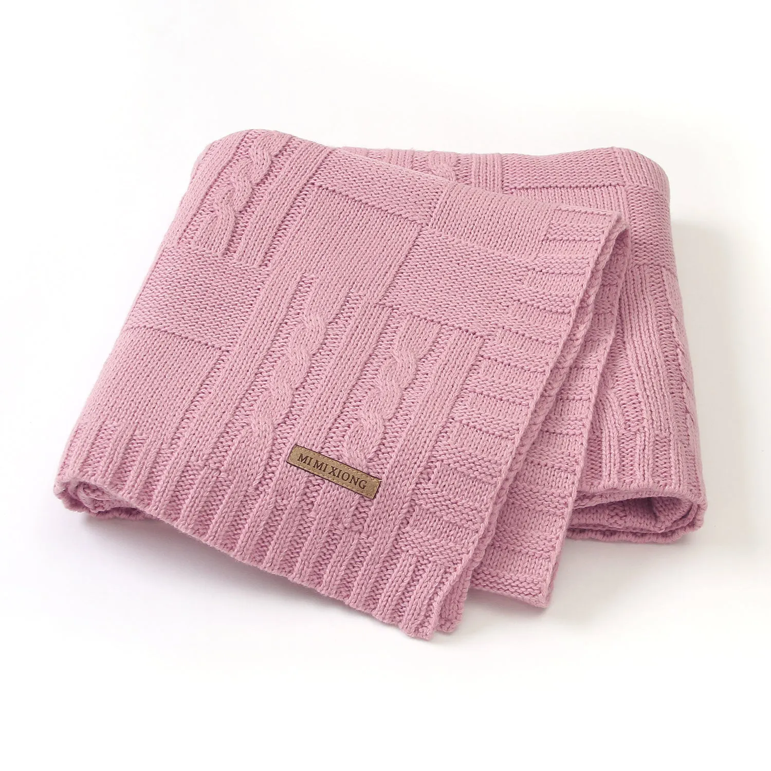 Baby Solid Color Knitted Blanket Baby Windproof Cover Baby Clothes Wholesale