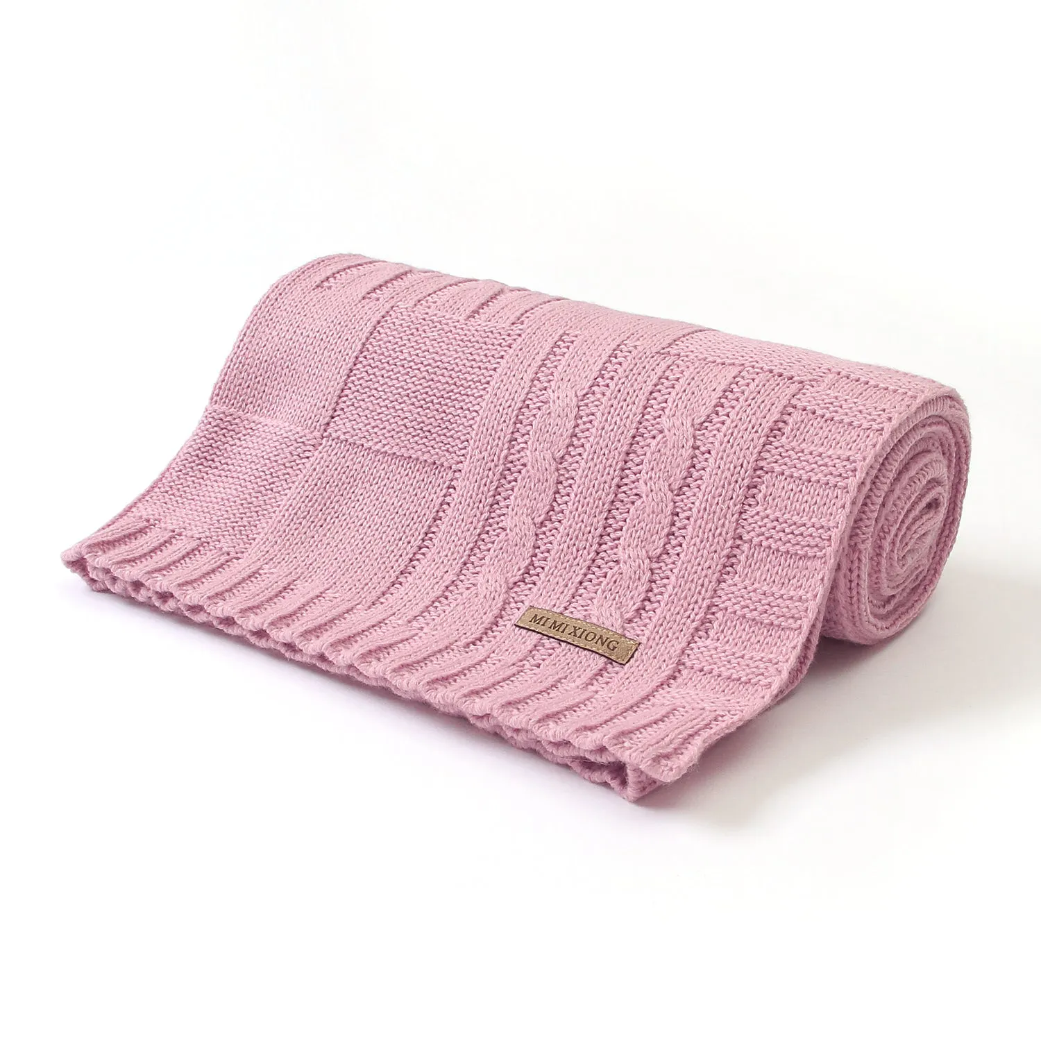 Baby Solid Color Knitted Blanket Baby Windproof Cover Baby Clothes Wholesale