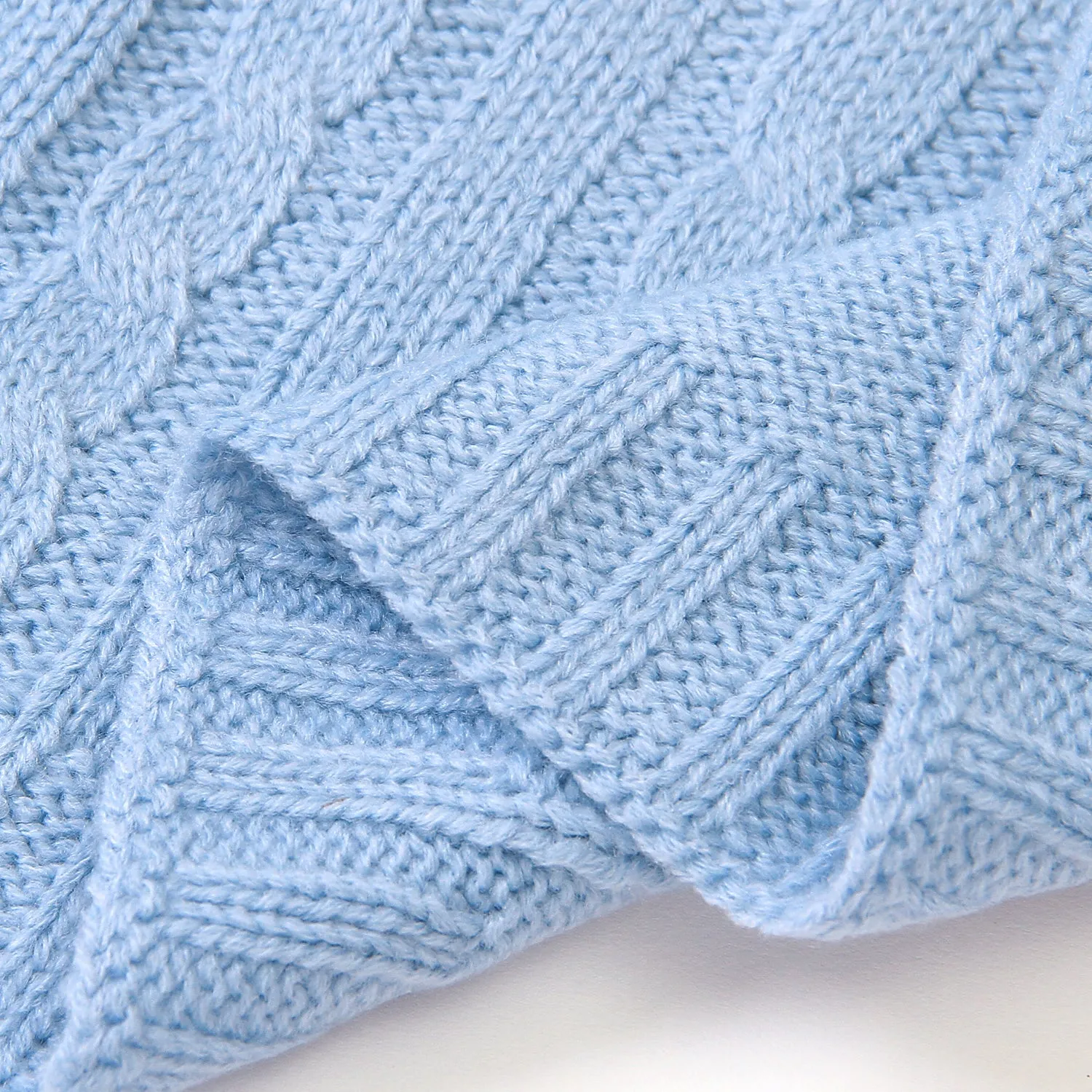 Baby Solid Color Knitted Blanket Baby Windproof Cover Baby Clothes Wholesale