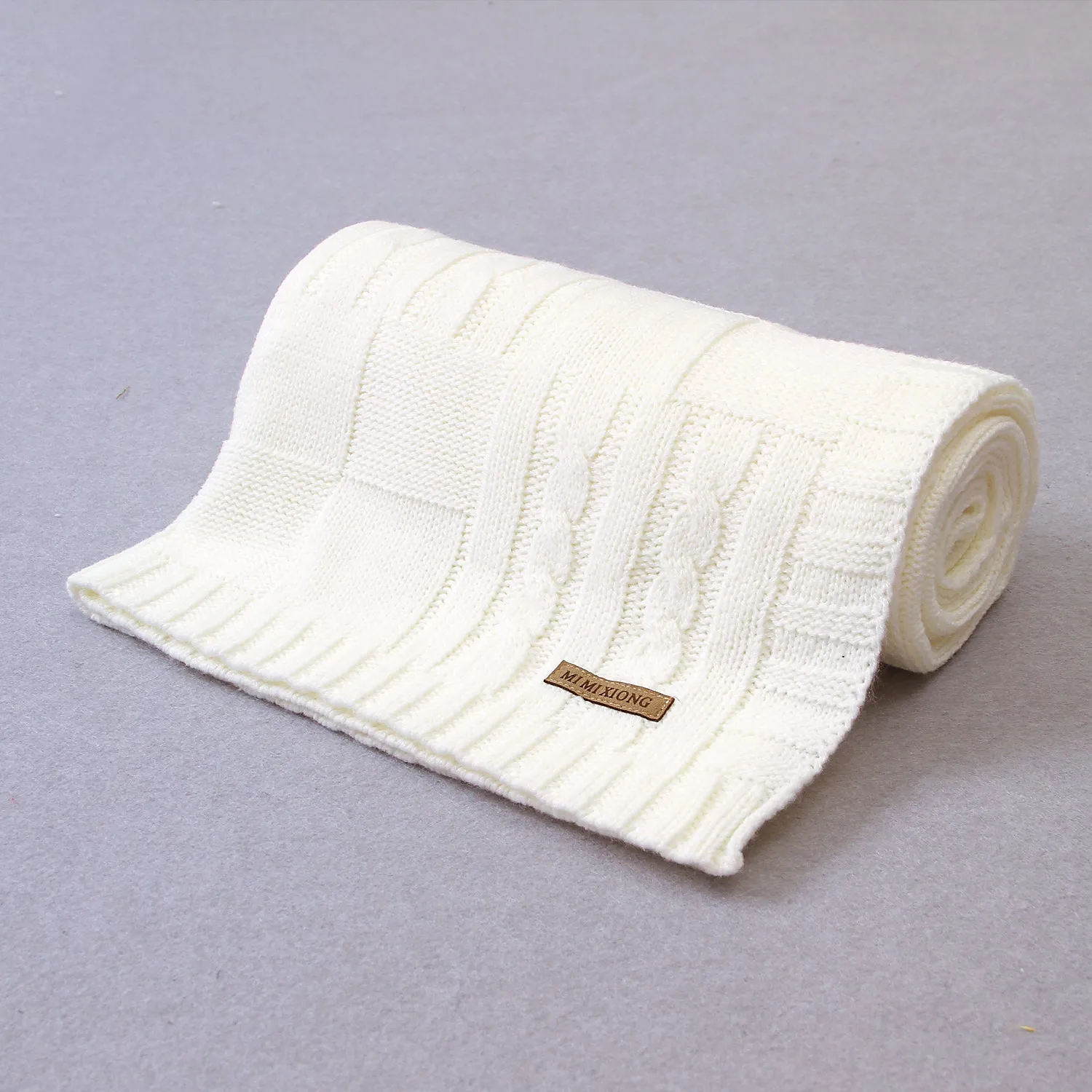 Baby Solid Color Knitted Blanket Baby Windproof Cover Baby Clothes Wholesale
