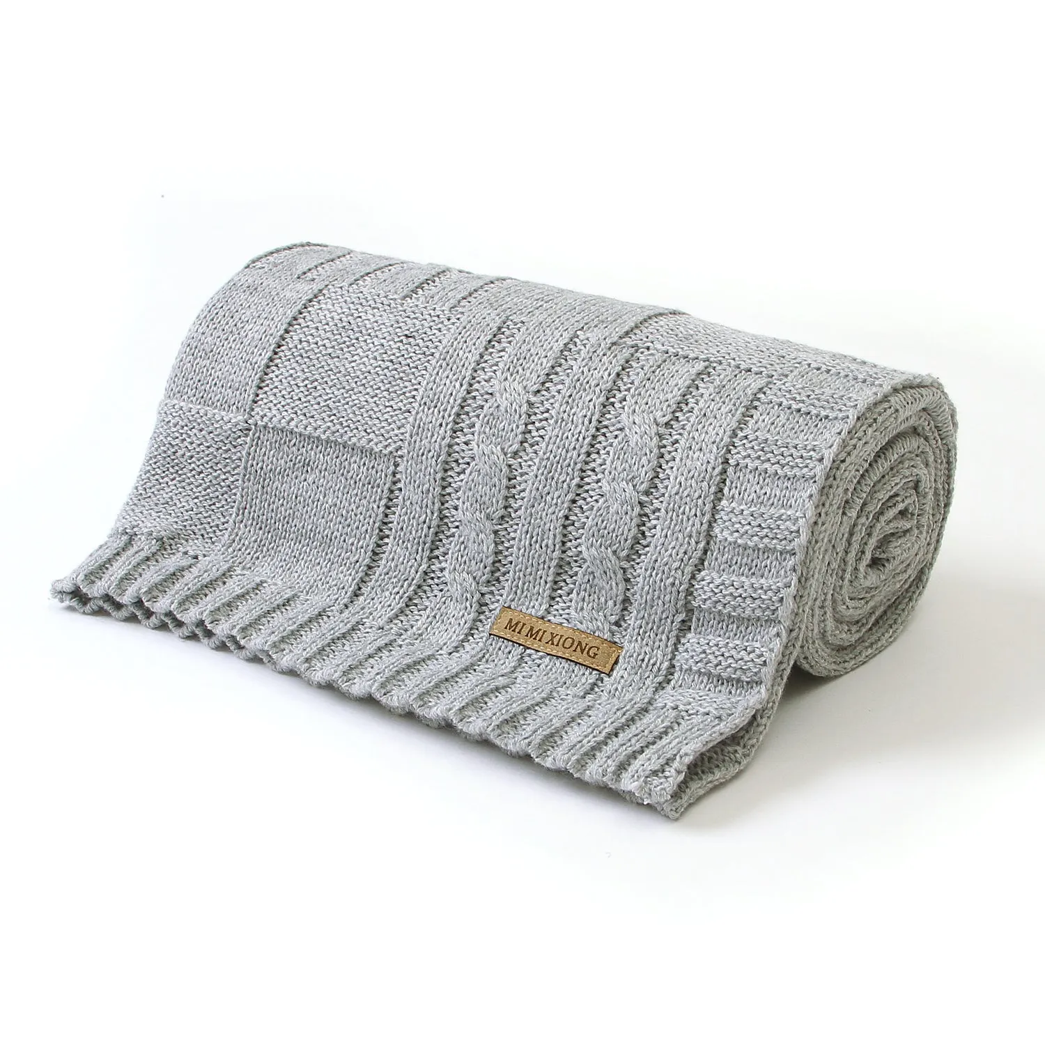 Baby Solid Color Knitted Blanket Baby Windproof Cover Baby Clothes Wholesale