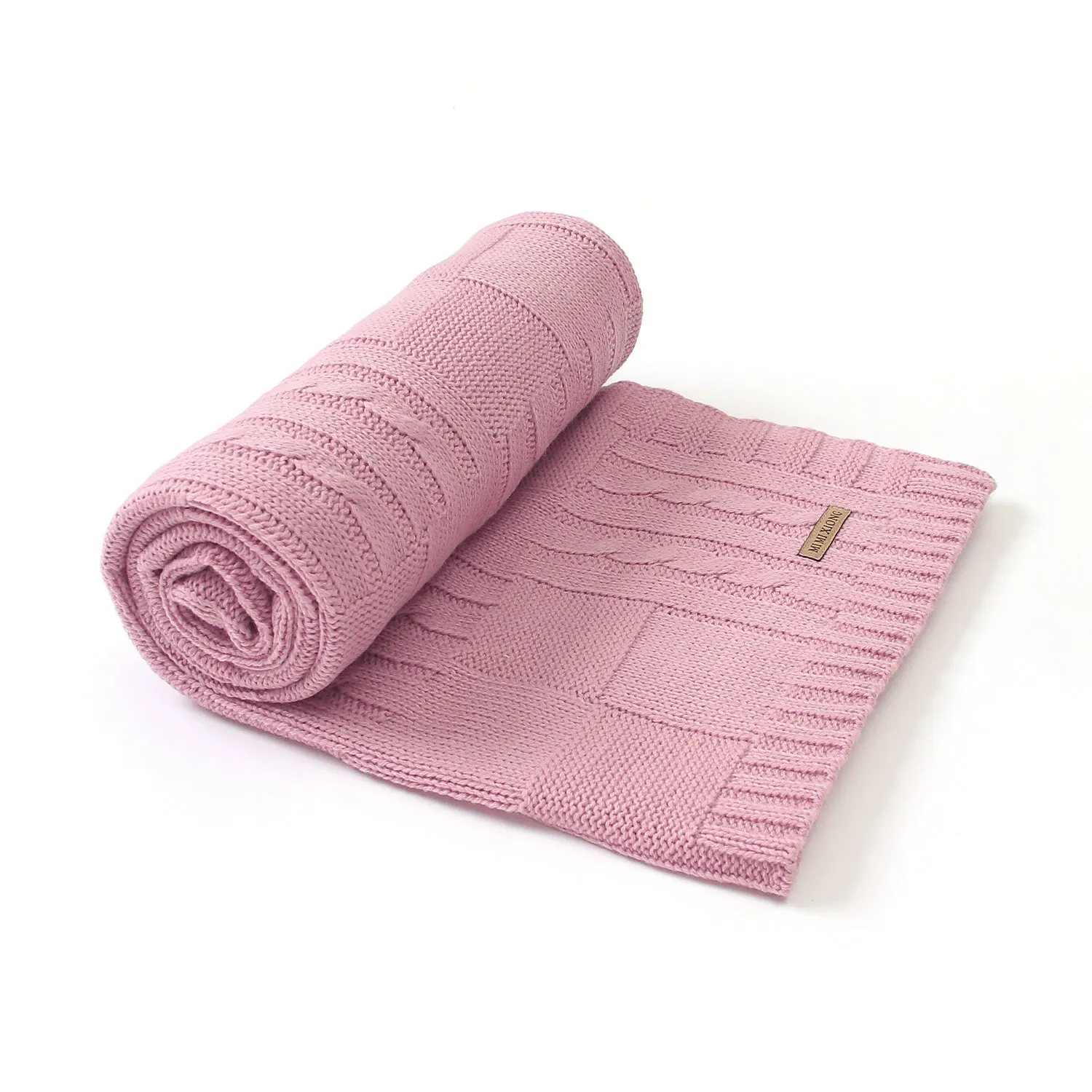 Baby Solid Color Knitted Blanket Baby Windproof Cover Baby Clothes Wholesale