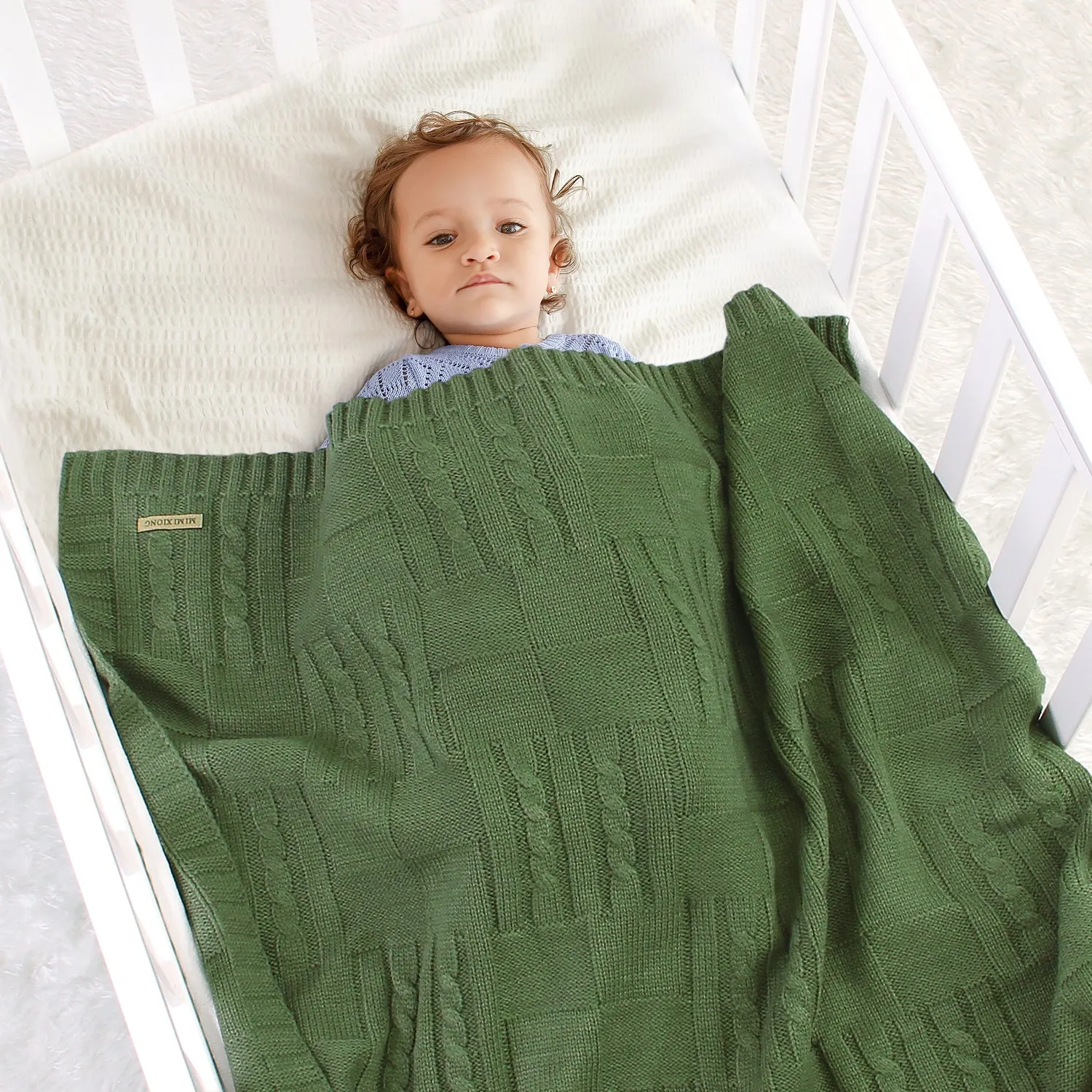 Baby Solid Color Knitted Blanket Baby Windproof Cover Baby Clothes Wholesale