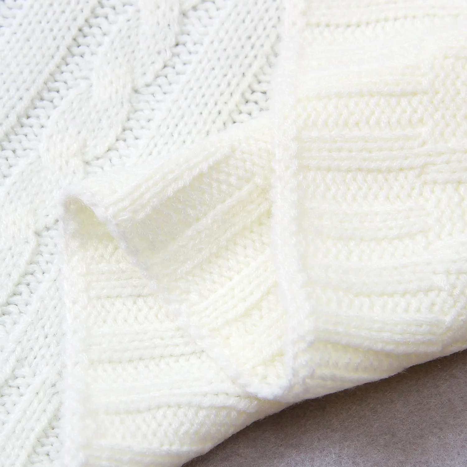 Baby Solid Color Knitted Blanket Baby Windproof Cover Baby Clothes Wholesale