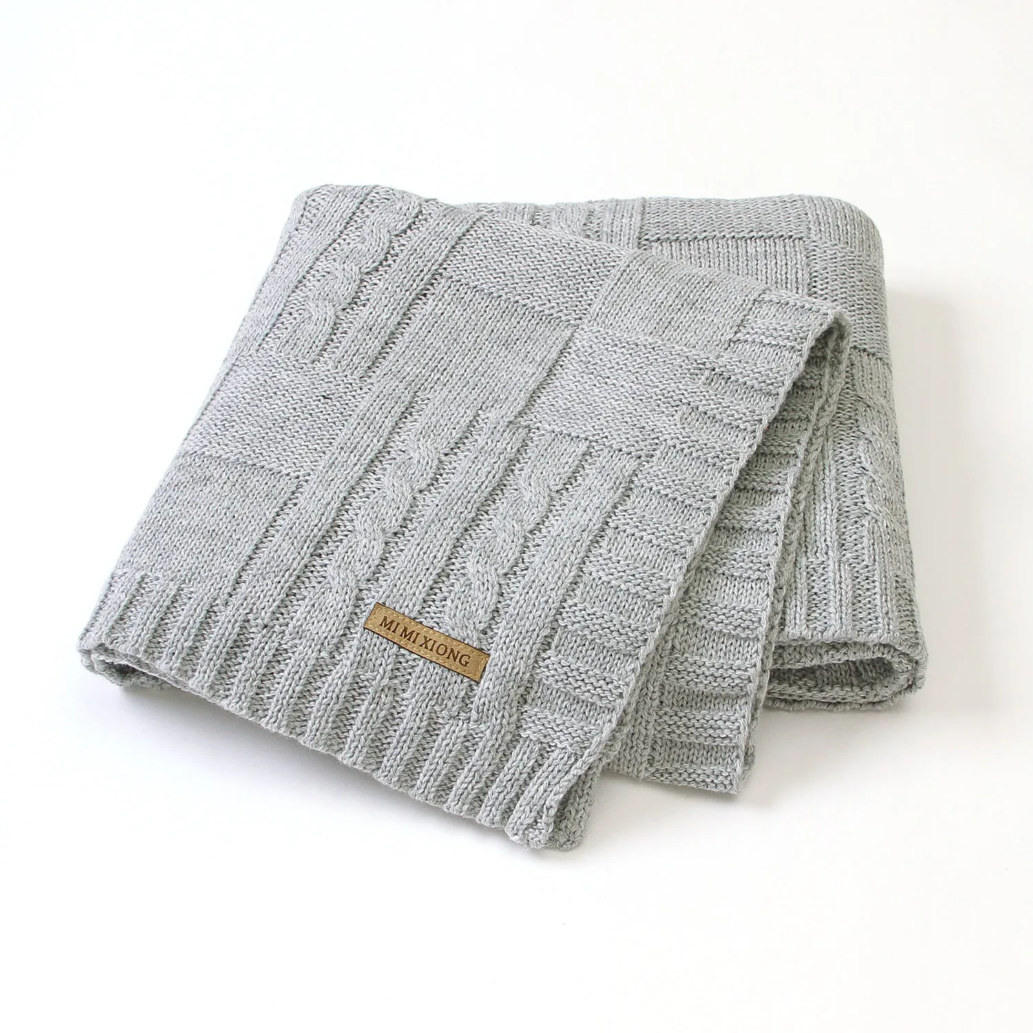 Baby Solid Color Knitted Blanket Baby Windproof Cover Baby Clothes Wholesale