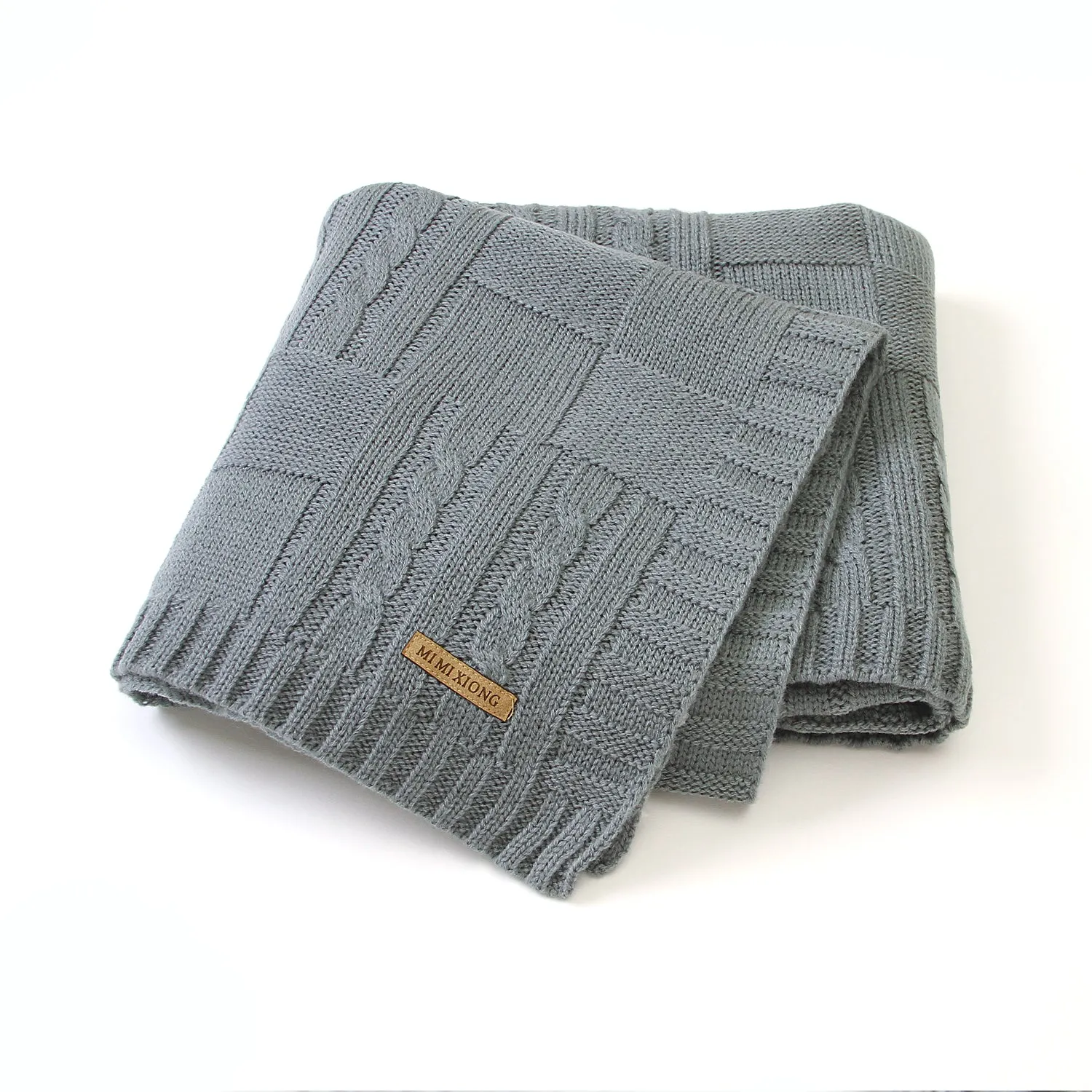 Baby Solid Color Knitted Blanket Baby Windproof Cover Baby Clothes Wholesale