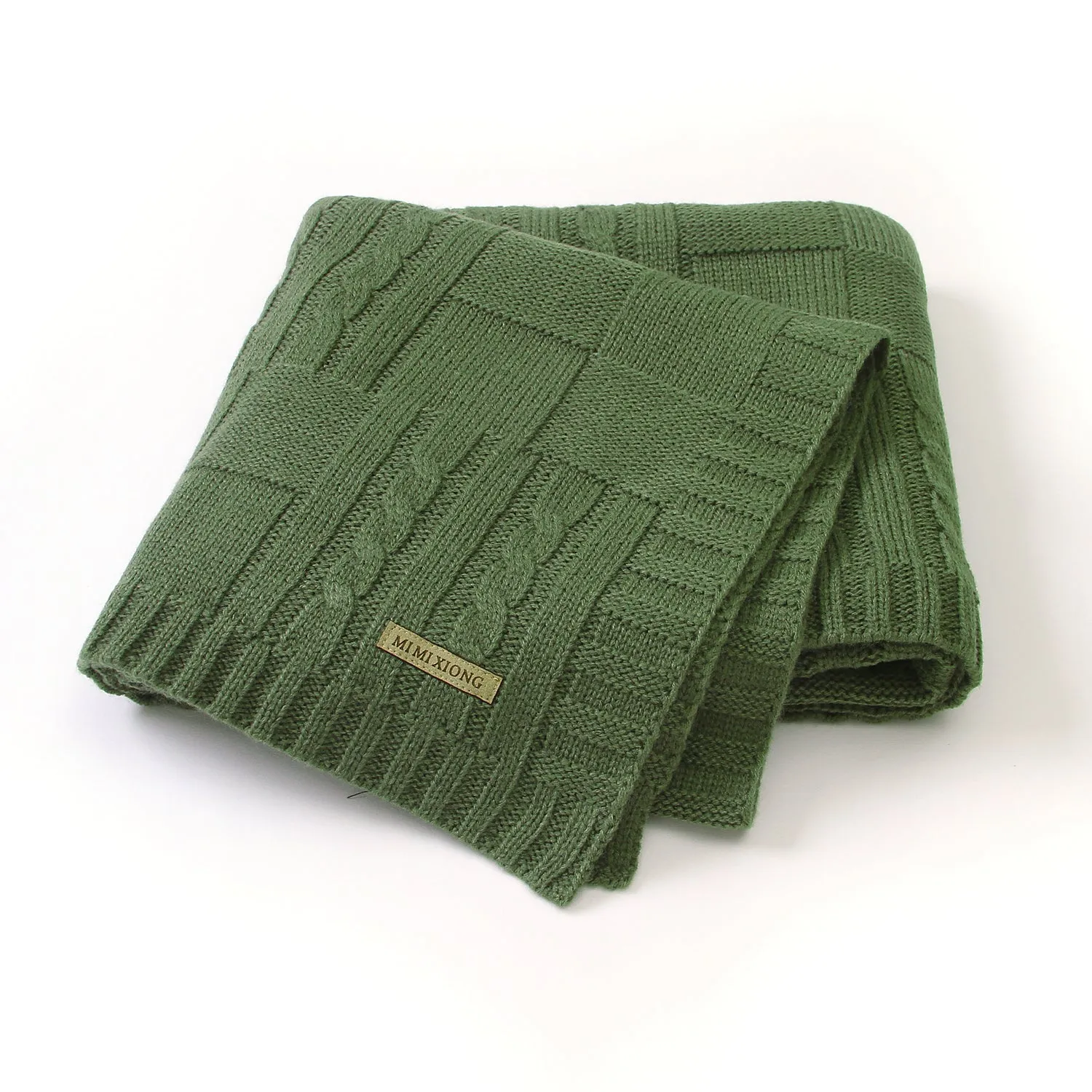 Baby Solid Color Knitted Blanket Baby Windproof Cover Baby Clothes Wholesale