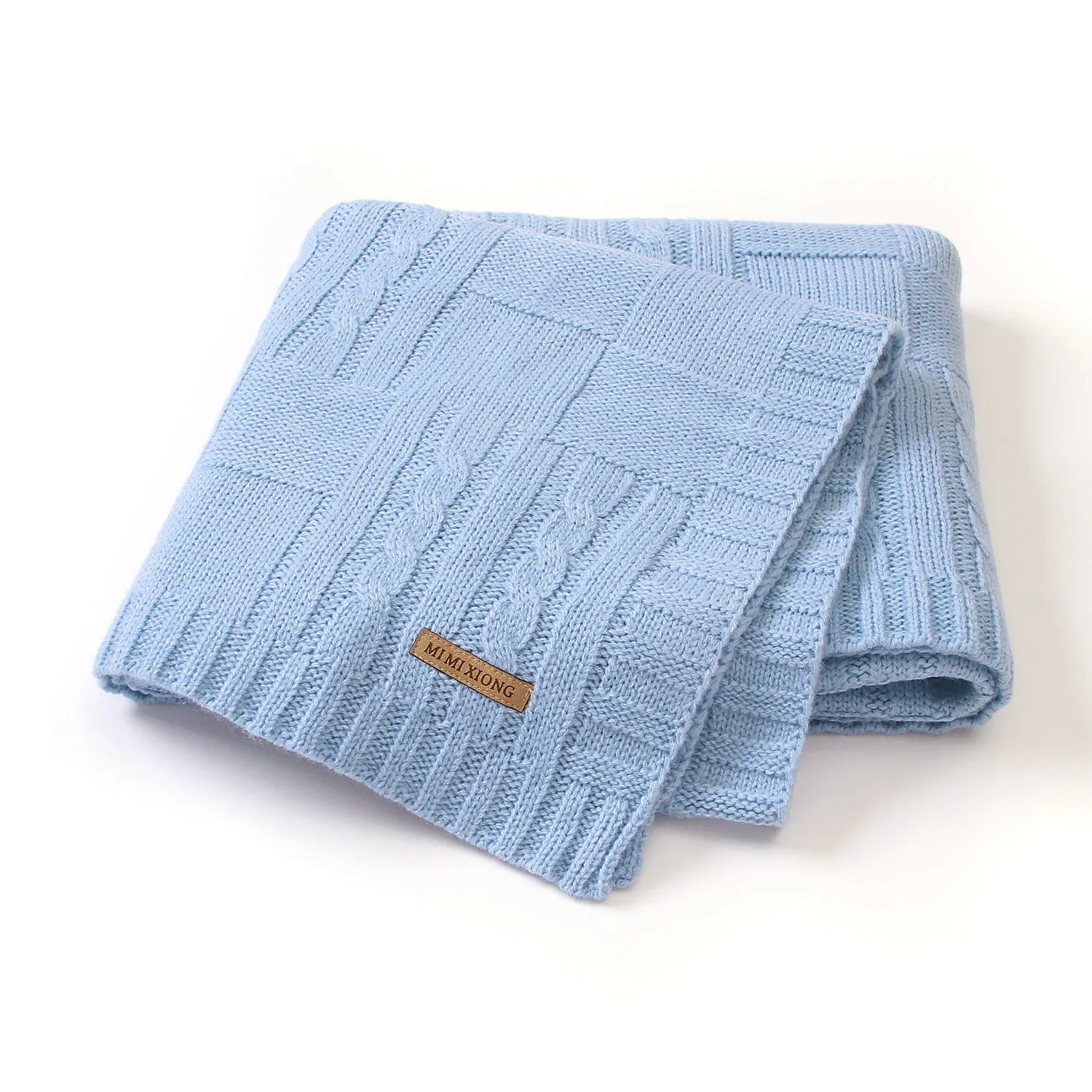 Baby Solid Color Knitted Blanket Baby Windproof Cover Baby Clothes Wholesale