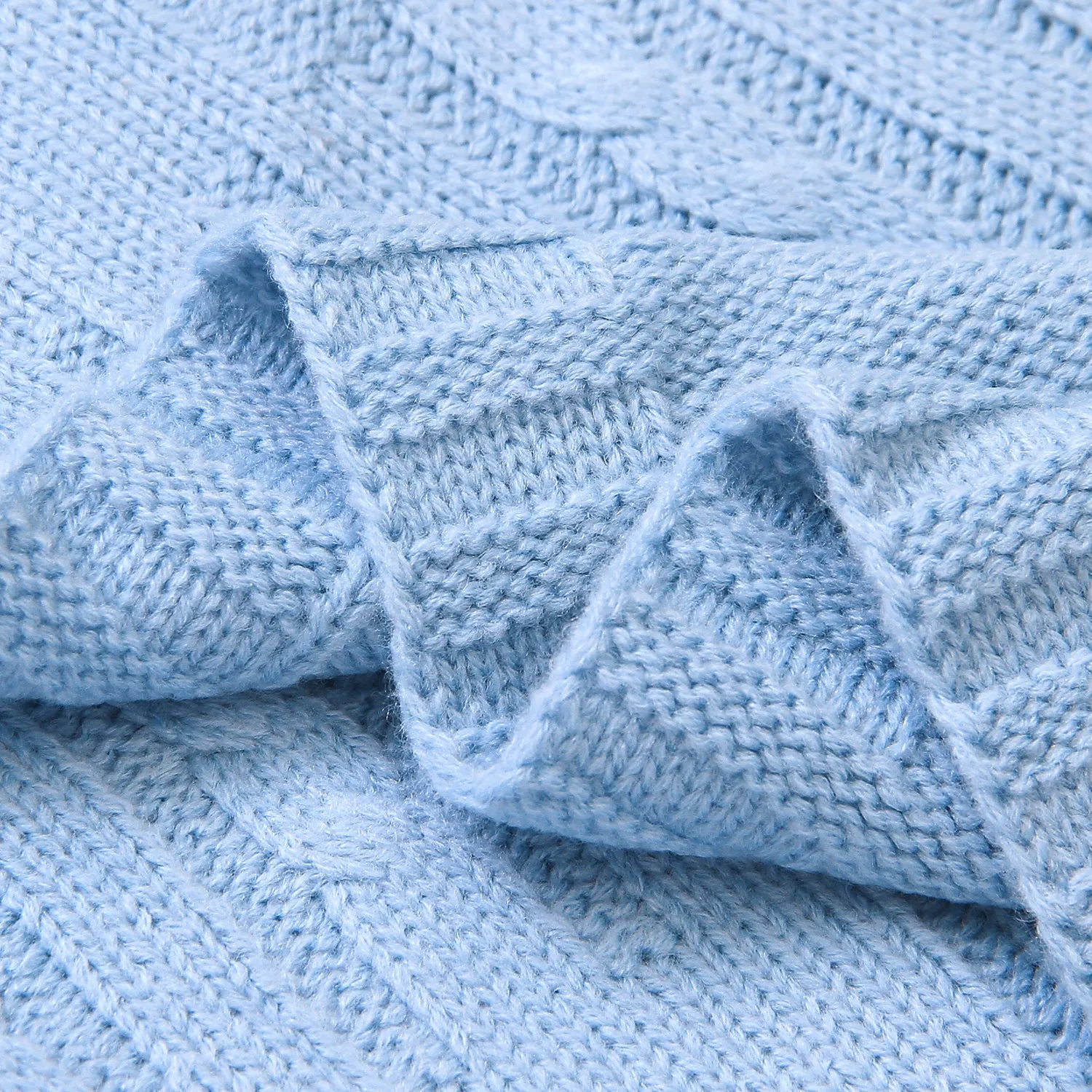 Baby Solid Color Knitted Blanket Baby Windproof Cover Baby Clothes Wholesale