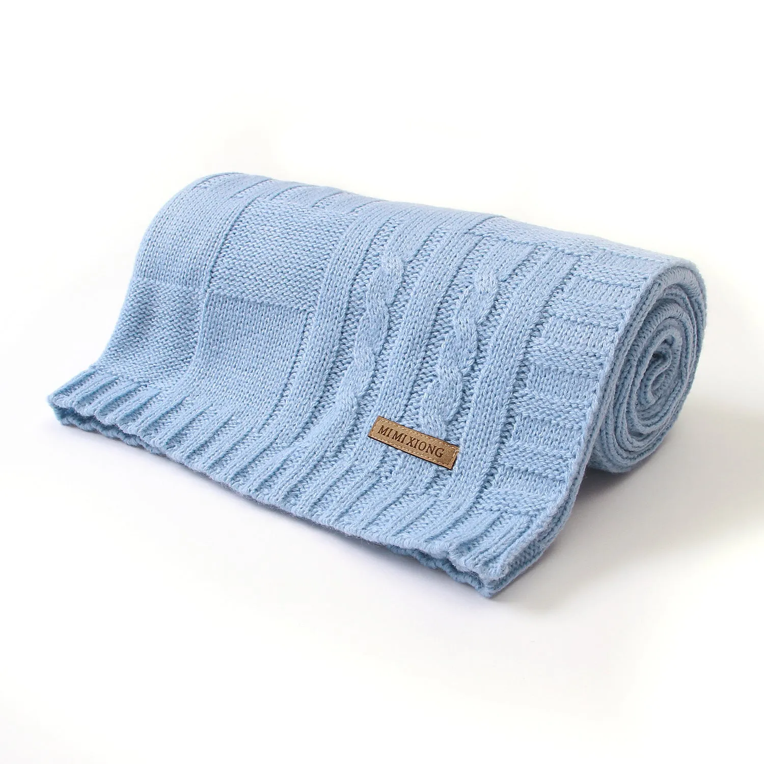 Baby Solid Color Knitted Blanket Baby Windproof Cover Baby Clothes Wholesale