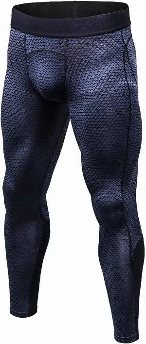 BADHUB Men's Compression Pants Tights Leggings Sports Baselayer Running Breathable Athletic Workout Fitness Pants
