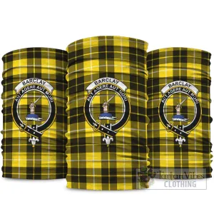 Barclay Dress Modern Tartan Neck Gaiters, Tartan Bandanas, Tartan Head Band with Family Crest