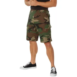 BDU Shorts - Woodland Camo - Poly/Cotton