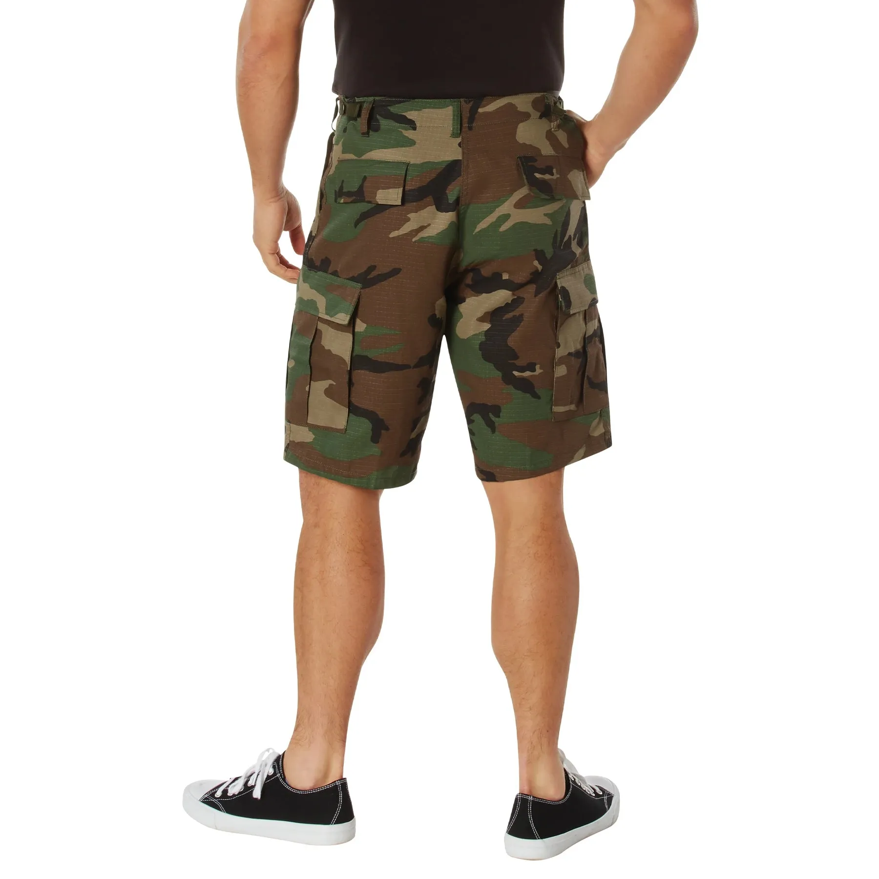 BDU Shorts - Woodland Camo - Poly/Cotton
