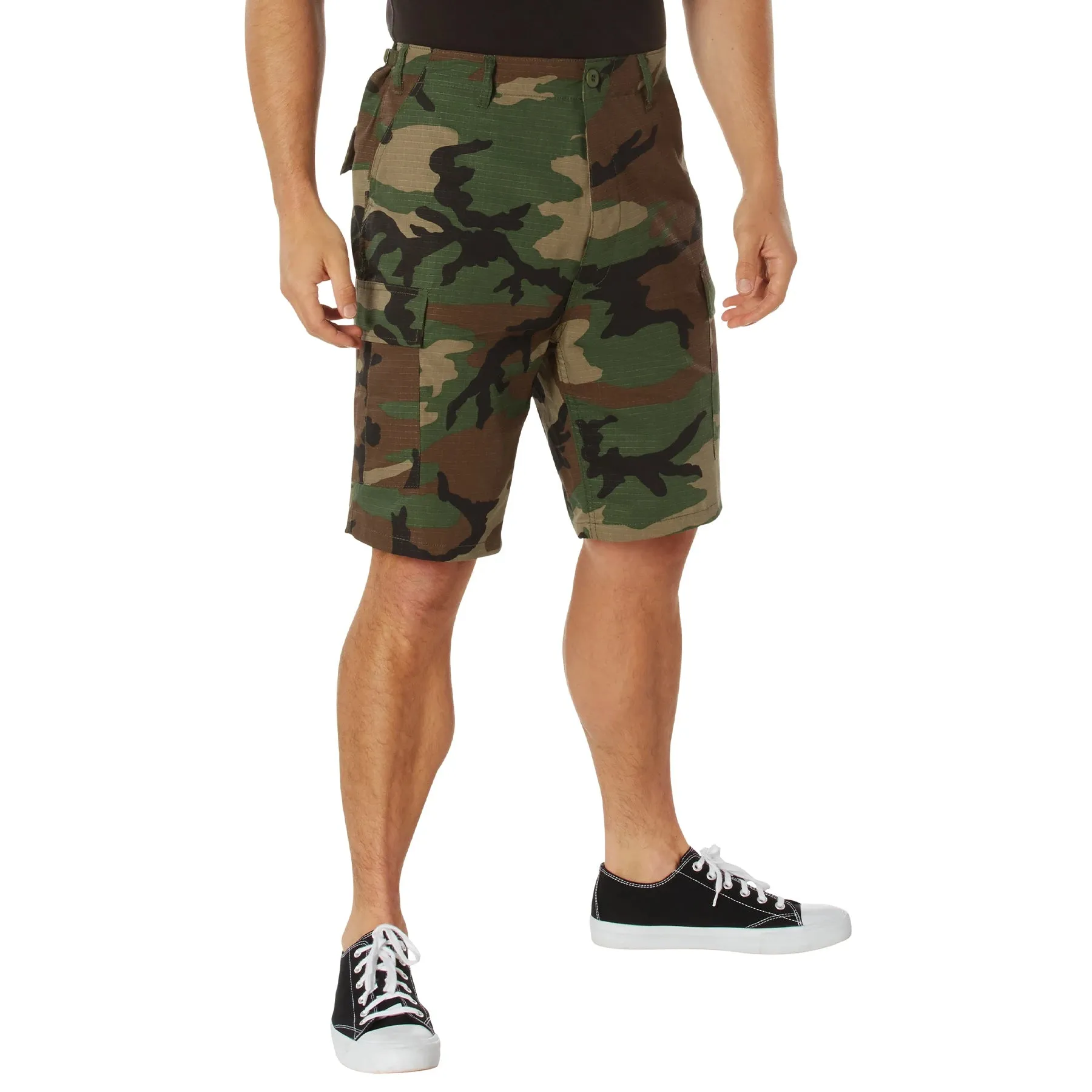 BDU Shorts - Woodland Camo - Poly/Cotton
