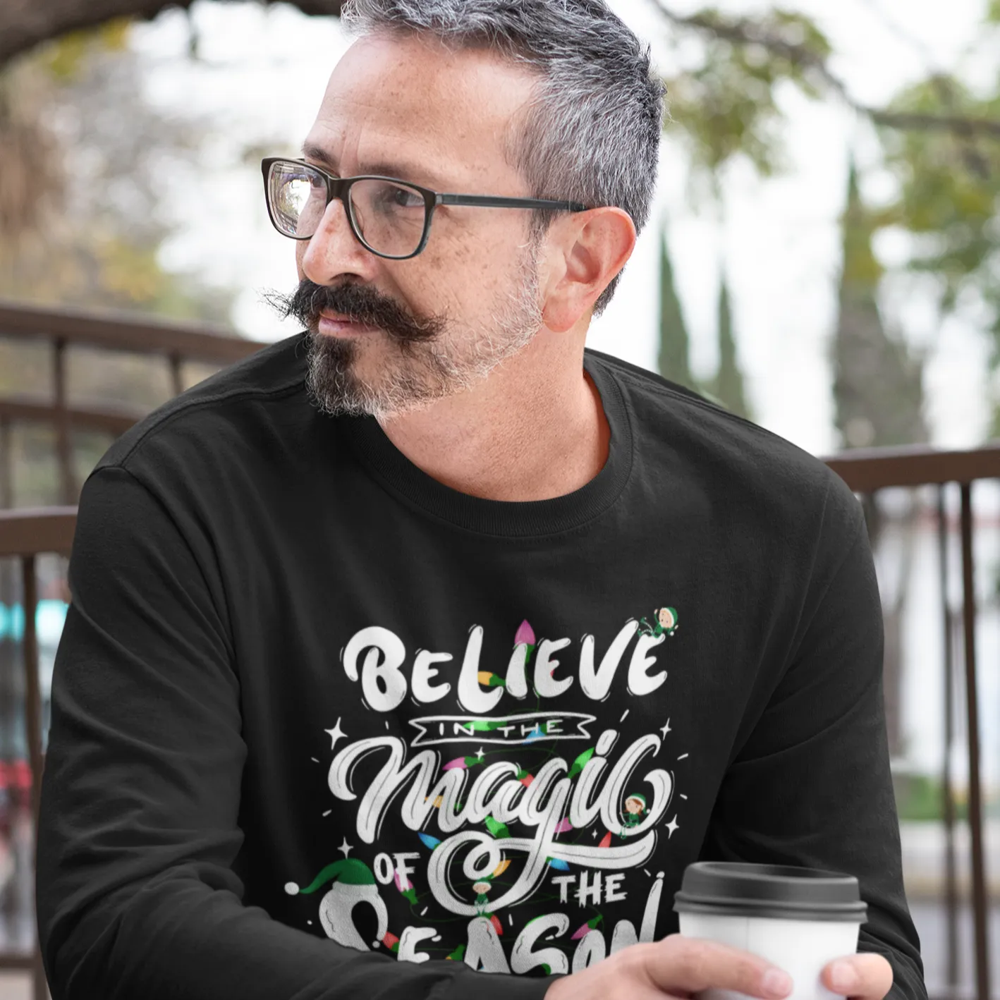 Believe In The Magic Of The Season Christmas Long Sleeve shirt, Merry and Bright Shirt,Christmas Tree,Christmas Long Sleeve shirt,Holiday