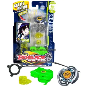 Beyblade Metal Fusion High Performance Battle Tops - Stamina T125ES BB57 THERMAL PISCES with Ripcord Launcher Plus Online Code