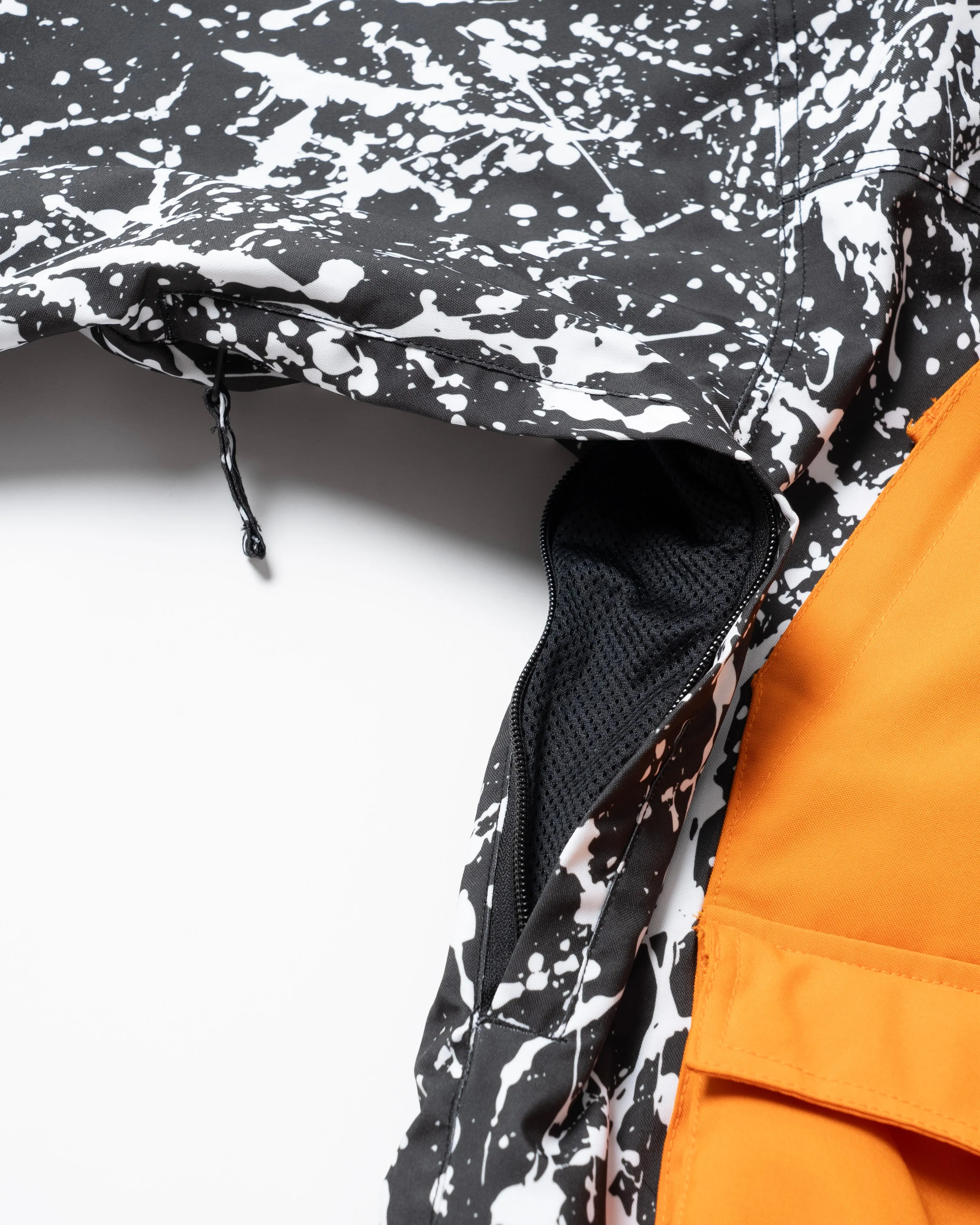 BICOLOR MULTI FULL ZIP JACKET - BLACK