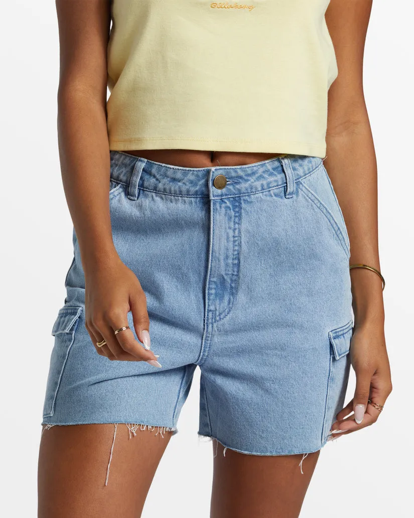 Billabong Westerly Denim Cargo Shorts - Blue Surf 2