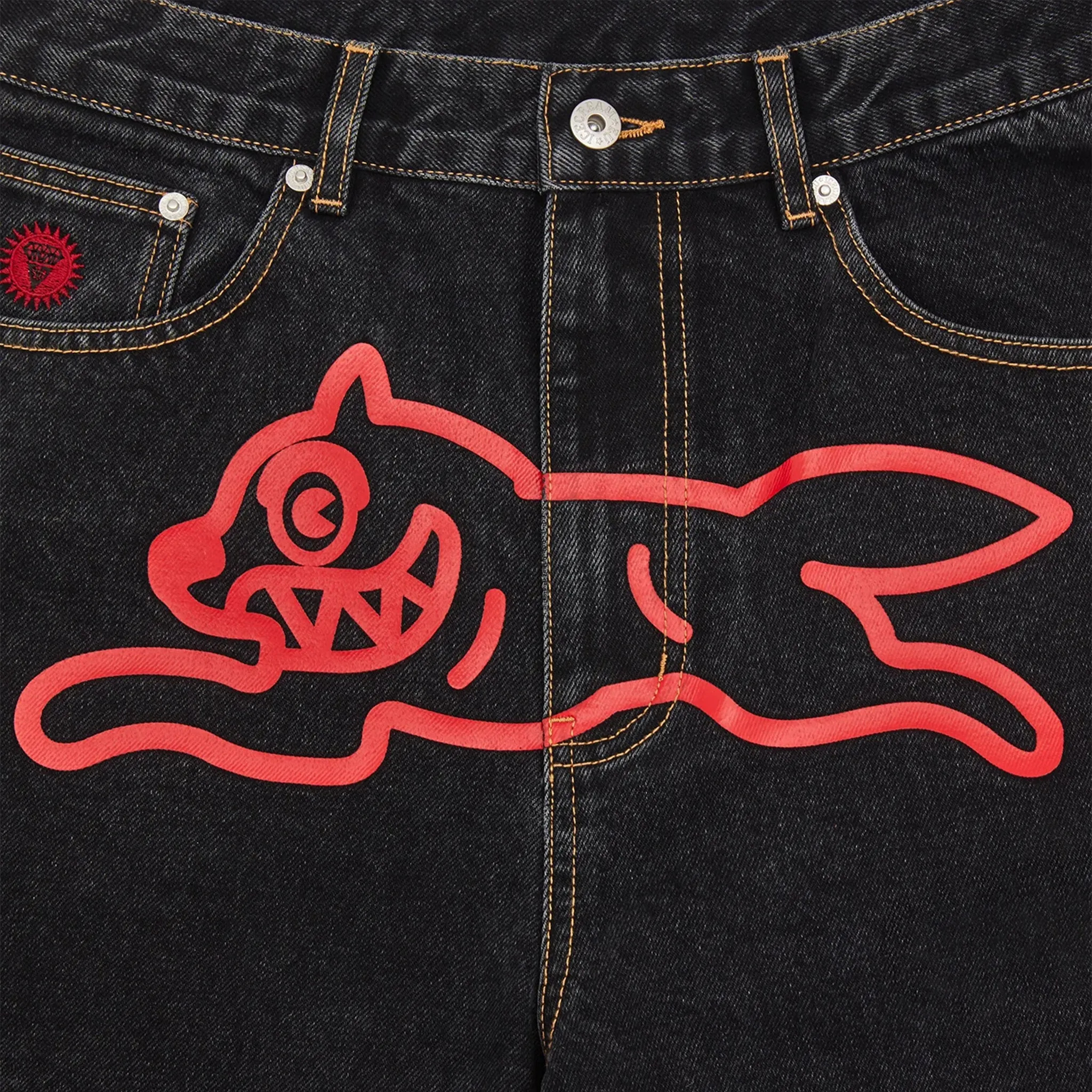 Billionaire Boys Club Running Dog Denim Shorts Black