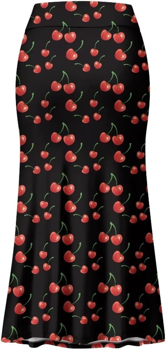 Biyejit Bodycon Maxi Skirts for Women, Foldover High Waist Flowy Pencil Long Skirts High Waist Floor Length Plus Size
