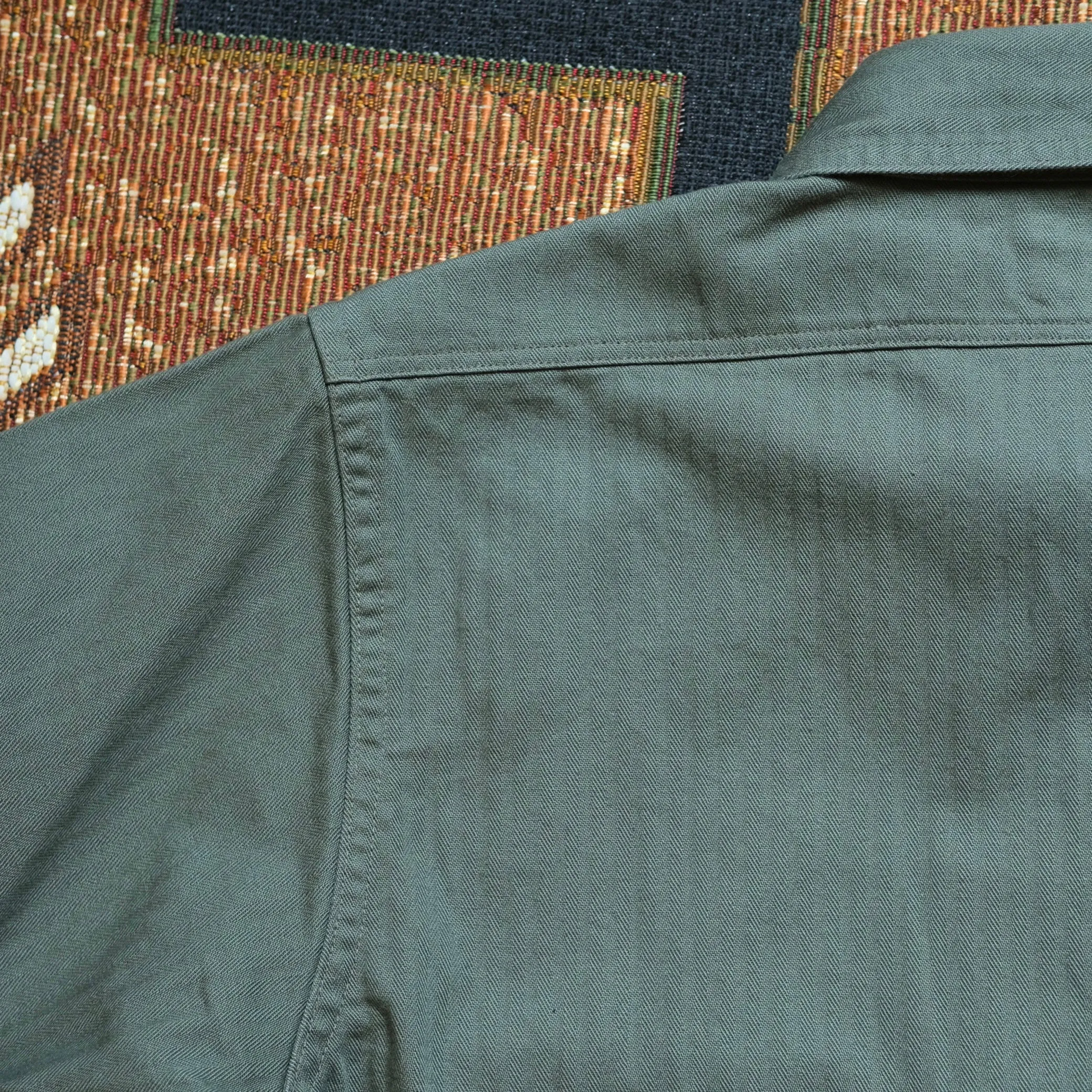 BLACK SIGN US Navy Herringbone Open Pocket Working Shirt
