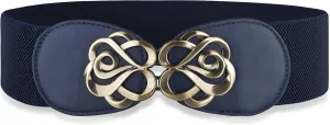 BlackButterfly Stretchy Vintage Waspie Elastic Buckle Waist Belt