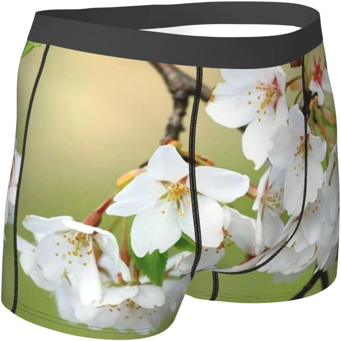 Blue Butterfly Men'S Mesh Boxer Briefs Breathable Sports Underwear