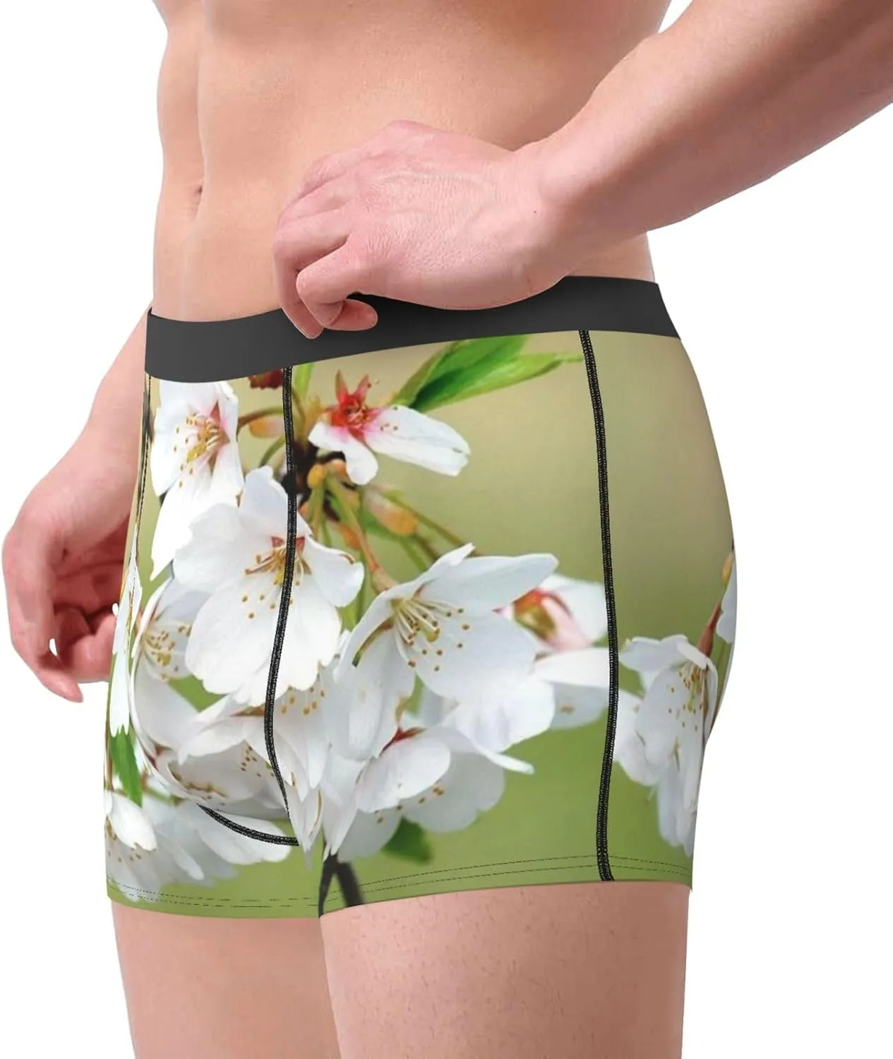 Blue Butterfly Men'S Mesh Boxer Briefs Breathable Sports Underwear