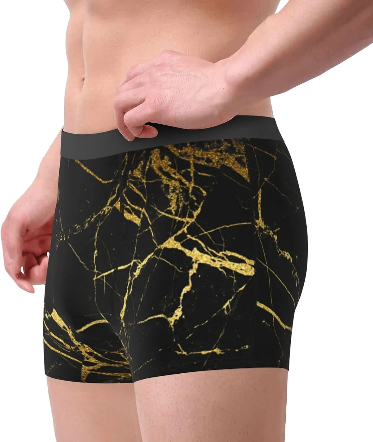 Blue Butterfly Men'S Mesh Boxer Briefs Breathable Sports Underwear