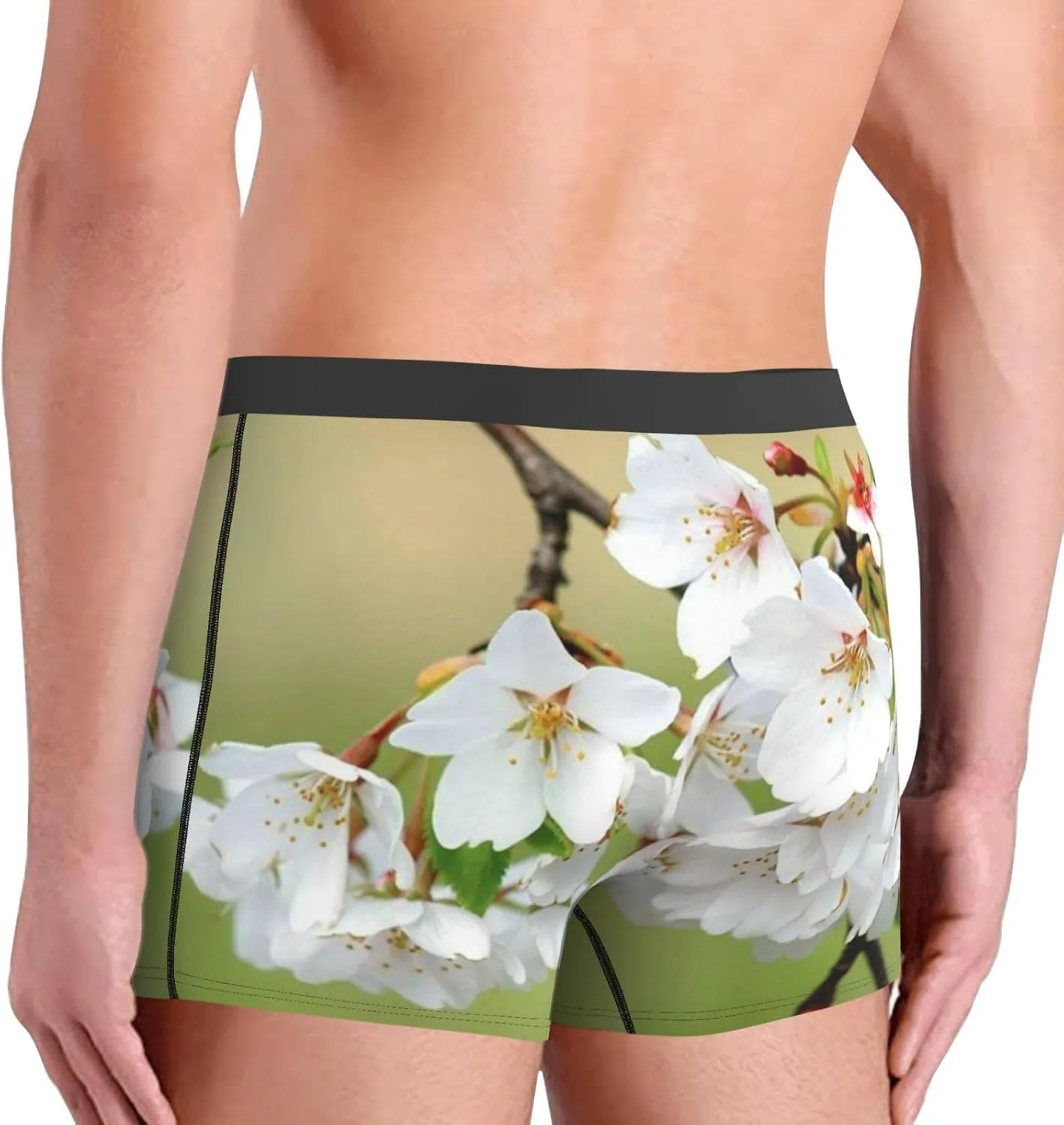 Blue Butterfly Men'S Mesh Boxer Briefs Breathable Sports Underwear
