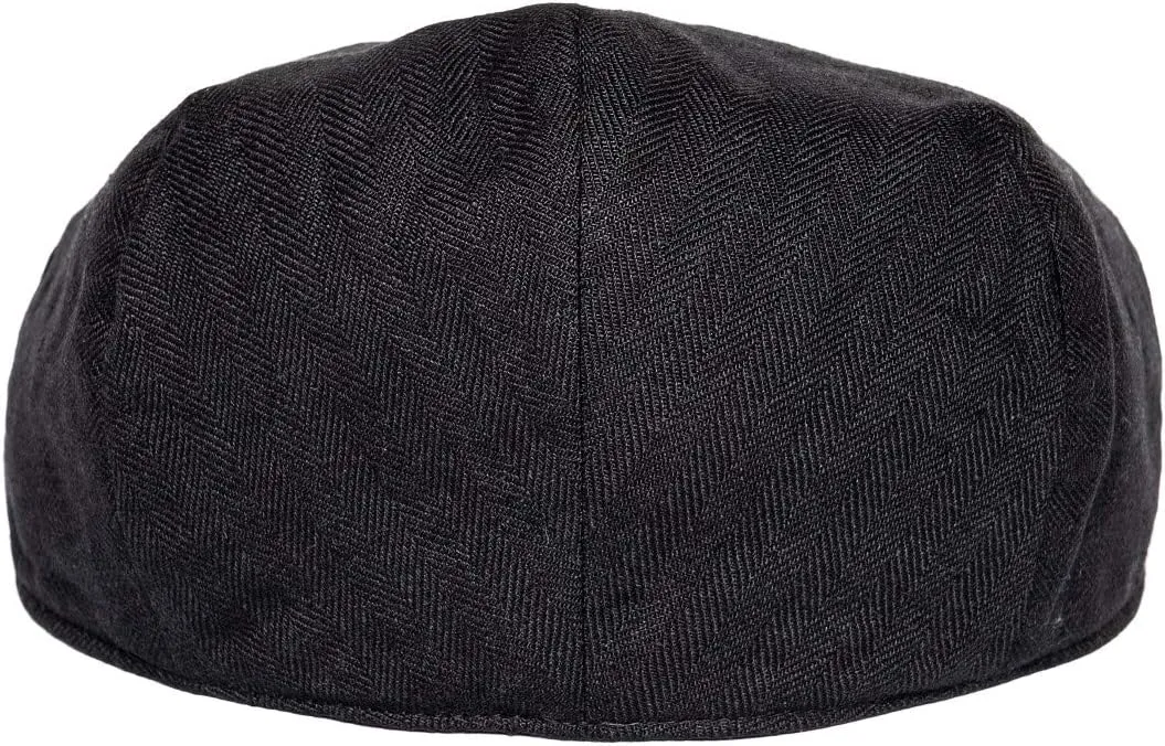 BOTVELA Men Linen Flat Ivy Breathable Summer Newsboy Hat