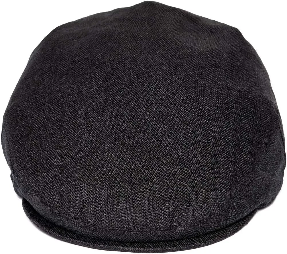 BOTVELA Men Linen Flat Ivy Breathable Summer Newsboy Hat