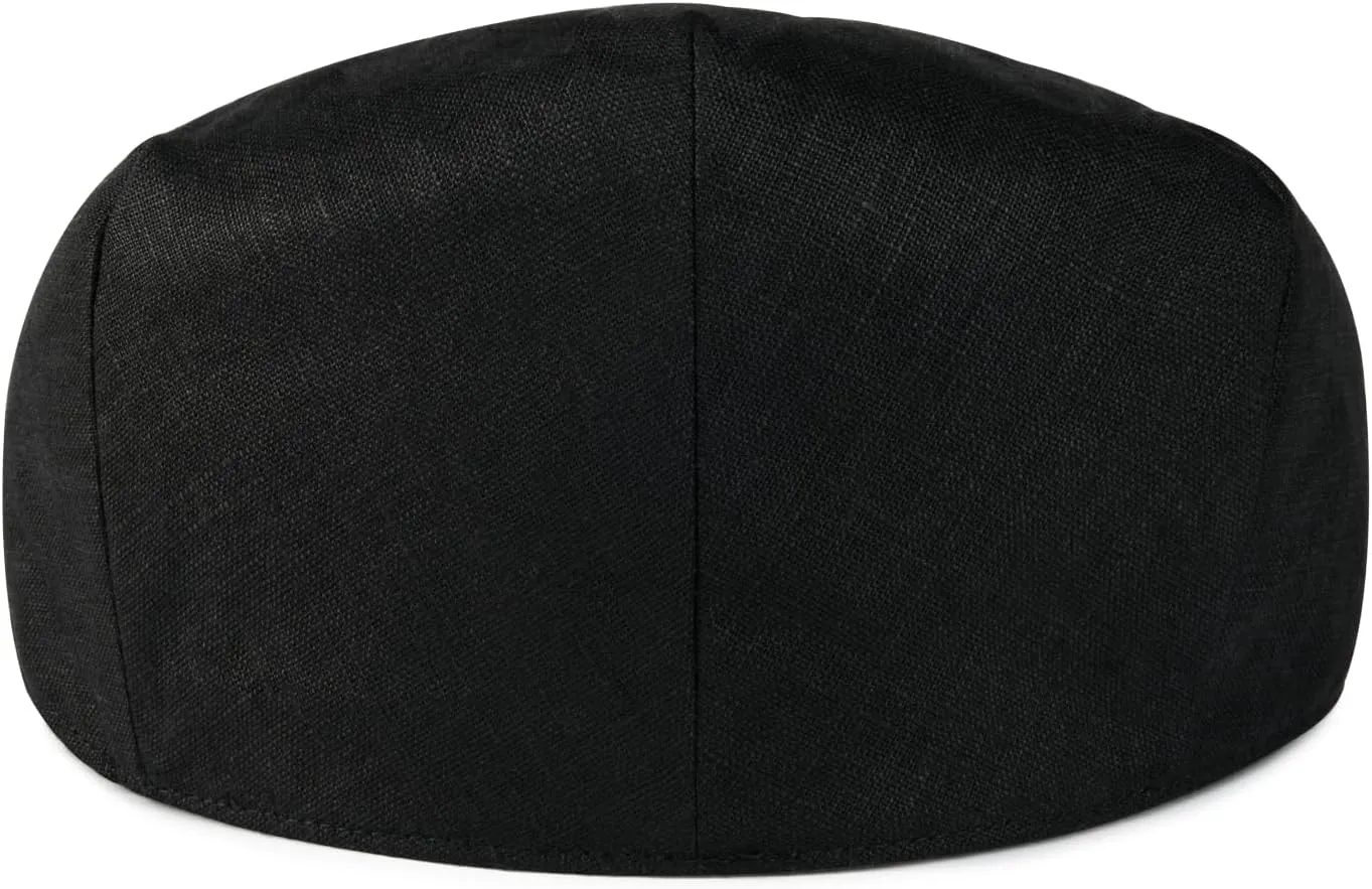 BOTVELA Men Linen Flat Ivy Breathable Summer Newsboy Hat
