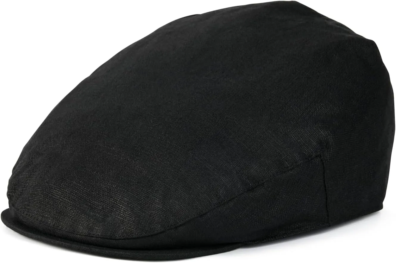 BOTVELA Men Linen Flat Ivy Breathable Summer Newsboy Hat