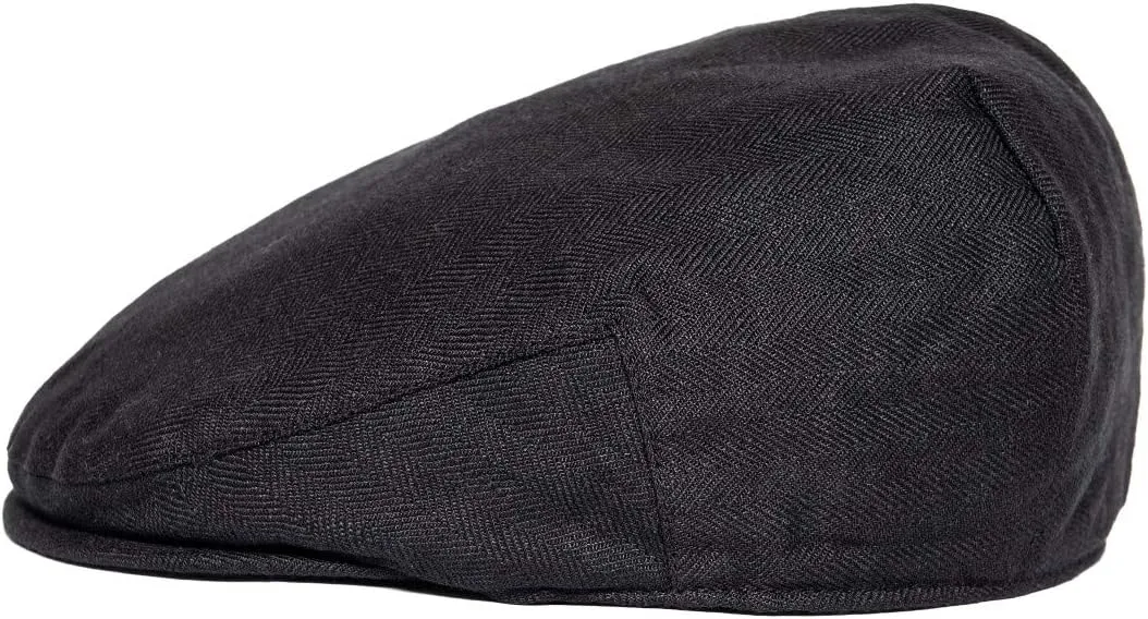 BOTVELA Men Linen Flat Ivy Breathable Summer Newsboy Hat